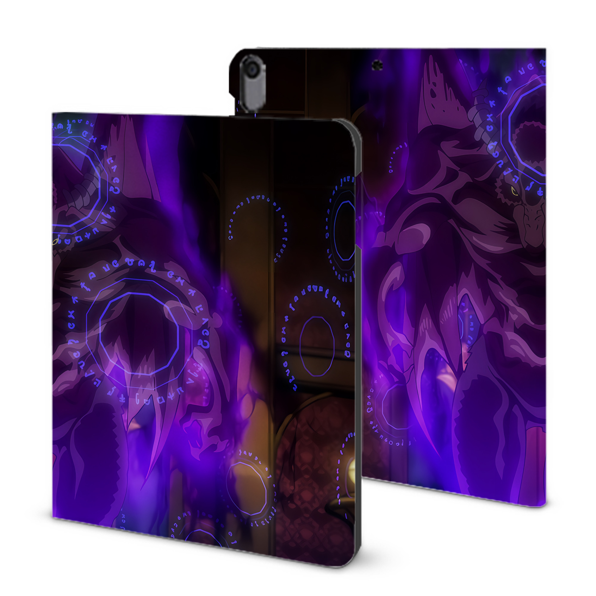 （画像用） 転スラ Regarding Reincarnated to Slime IPad ケース ブック型 PUレザー TPU 耐衝撃 軽量 薄型 ペン収納なし 全面保護 IPad 各モデル対応